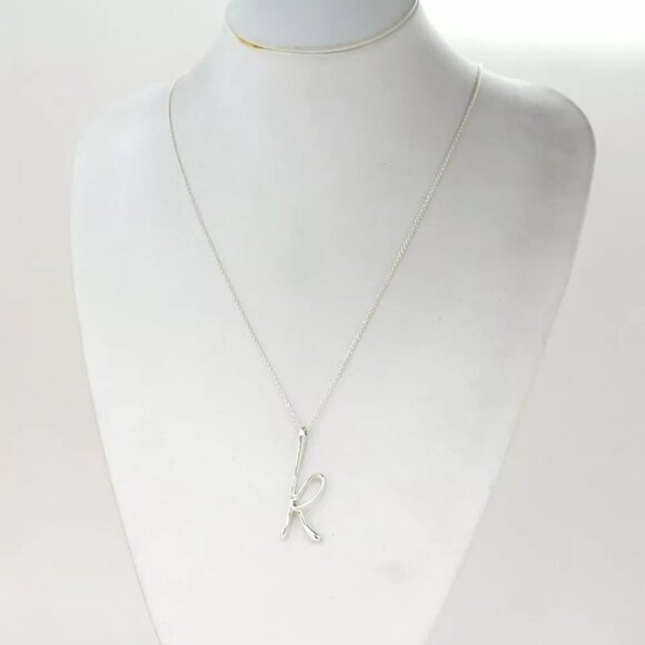 Tiffany & Co. XL Letter K Necklace 30" Silver 925 Peretti Auth w/Bag #22400 - Picture 2 of 9